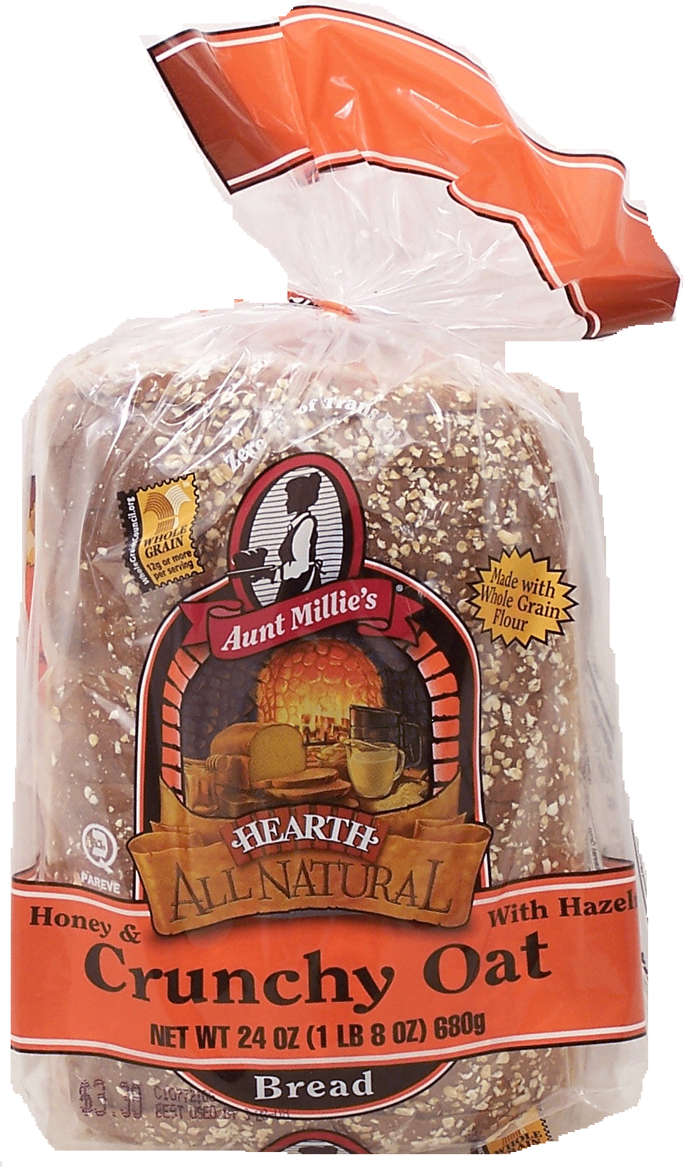 Aunt Millie's&nbsp;&nbsp;honey & crunchy oat sliced bread loaf Full-Size Picture